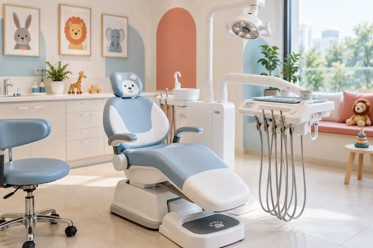 Welcoming child-friendly dental treatment room